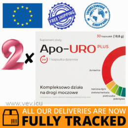 2 x APO-URO PLUS 30 CAPS - MADE IN CANADA - FREE SHIPPING