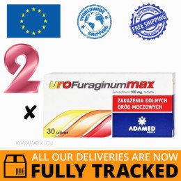 2 x UROFURAGINUM MAX 100MG 30 TABS — MADE IN POLAND — FREE SHIPPING