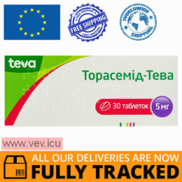 Torasemide-Teva 5mg 30 tablets — Made in Spain — Free Delivery