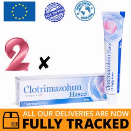 2 x CLOTRIMAZOLUM 1% CREAM 20G — MADE IN POLAND — FREE SHIPPING