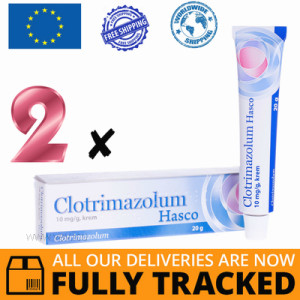 2 x CLOTRIMAZOLUM 1% CREAM 20G — MADE IN POLAND — FREE SHIPPING