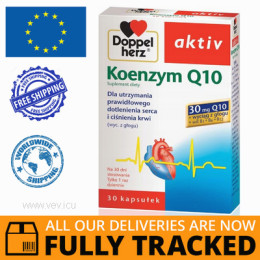 DOPPELHERZ AKTIV COENZYME Q10 30 CAPS — MADE IN GERMANY — FREE SHIPPING
