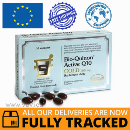 BIO-QUINON ACTIVE Q10 GOLD 100MG 30 CAPS - MADE IN DENMARK - FREE SHIPPING 