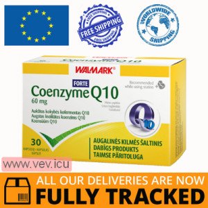 Coenzyme Q10 60mg 30 capsules — Made in Czech Republic — Free Delivery