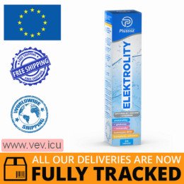 Plusssz Elektrolity + 100% Multivitamin, pineapple-mango flavor, 24 effervescent tablets — Made in Poland — Free Delivery