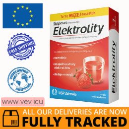 Electrolytes, strawberry flavor, 7 sachets — Made in Poland — Free Delivery
