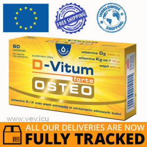 D-VITUM FORTE OSTEO 60 TABS - MADE IN POLAND - FREE SHIPPING 