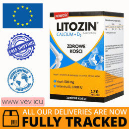 Litozin Calcium + D3, 120 tablets — Made in Norwegia — Free Deliver