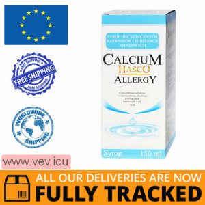 Calcium Allergy unflavored syrup 150ml — Made in Poland — Free Delivery