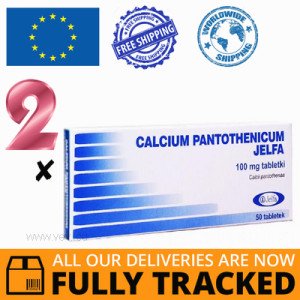 2 x CALCIUM PANTOTHENICUM 0,1G 50 TABS — MADE IN CZECH REPUBLIC — FREE SHIPPING