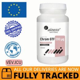 Aliness Chrom GTF Active Cr-Complex 200µg 100 tablets — Made in Poland — Free Delivery