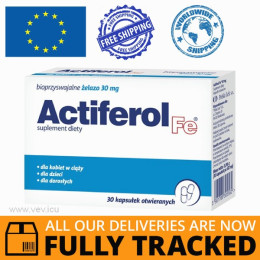 ACTIFEROL FE 30mg 30 Capsules — Made in Poland — Free Delivery