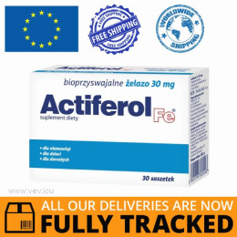 ACTIFEROL FE 30mg 30 Sahets — Made in Poland — Free Delivery