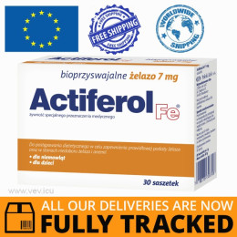 ACTIFEROL FE 7mg 30 Sahets — Made in Poland — Free Delivery