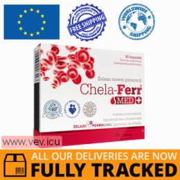 Olimp Chela-Ferr Med, iron 30 mg, 30 capsules — Made in Poland — Free Delivery