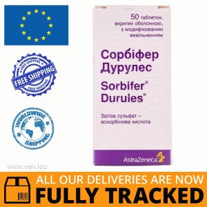 SORBIFER DURULES 50 PILLS — MADE IN HUNGARY — FREE SHIPPING