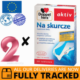 2 x DOPPELHERZ AKTIV FOR CRAMPS 30 TABS — MADE IN GERMANY — FREE SHIPPING 2 x DOPPELHERZ AKTIV FOR CRAMPS 30 TABS — MADE IN GERMANY — FREE SHIPPING
