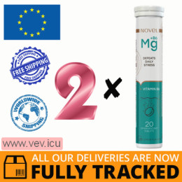 Novel Magnesium + B6 2p x 20 effervescent tablets — Made in Slovakia — Free Delivery