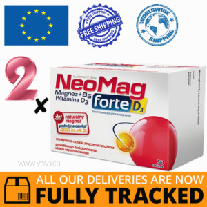 2 x NEOMAG FORTE D3 50 TABS -MADE IN POLAND - FREE SHIPPING 