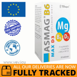 Asmag B6 Max + D3 50 tablets — Made in Poland — Free Delivery Asmag B6 Max + D3 50 tablets — Made in Poland — Free Delivery