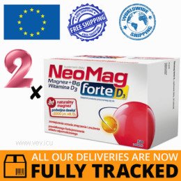 2 x NEOMAG FORTE D3 50 TABS - MADE IN POLAND - FREE SHIPPING 