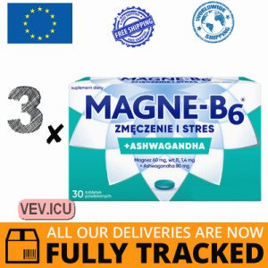 Magne-B6 Fatigue and Stress, 3p x 30 tablets — Made in Poland — Free Delivery