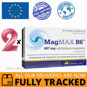 2 x MAGMAX B6 MAGNESIUM + VIT B6 50 CAPS - MADE IN POLAND - FREE SHIPPING 2 x MAGMAX B6 MAGNESIUM + VIT B6 50 CAPS - MADE IN POLAND - FREE SHIPPING