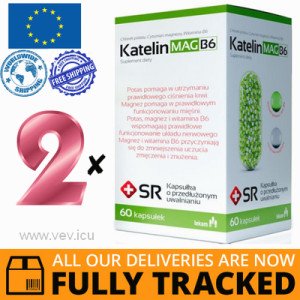 2 x KATELIN MAG B6 60 CAPS - MADE IN POLAND - FREE SHIPPING 