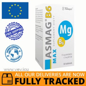 Asmag B6 Max 50 tablets — Made in Poland — Free Delivery