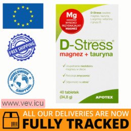 D-Stress, magnesium + taurine, 40 tablets — Made in Canada — Free Delivery D-Stress, magnesium + taurine, 40 tablets — Made in Canada — Free Delivery