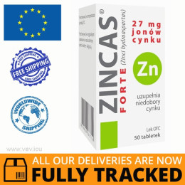 ZINCAS FORTE 27MG 50 TABS — MADE IN POLAND — FREE SHIPPING ZINCAS FORTE 27MG 50 TABS — MADE IN POLAND — FREE SHIPPING