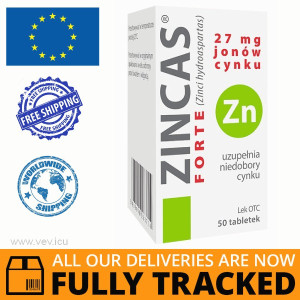 ZINCAS FORTE 27MG 50 TABS — MADE IN POLAND — FREE SHIPPING