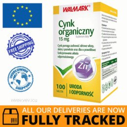 ORGANIC ZINC 15MG 100 TABS - MADE IN CZECH REPUBLIC - FREE SHIPPING