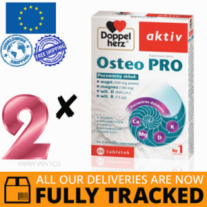2 x DOPPELHERZ AKTIV OSTEO PRO 60 TABS — MADE IN GERMANY — FREE SHIPPING