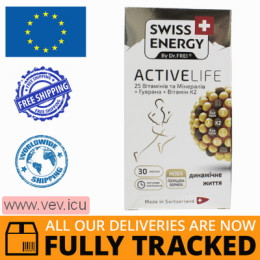 Swiss Energy, ActiveLife, with vitamin C, vitamin D and zinc 30 capsules — Made in Bulgaria — Free Delivery