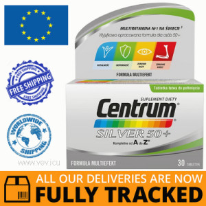CENTRUM SILVER 50+, 30 TABS  - MADE IN POLAND - FREE SHIPPING 