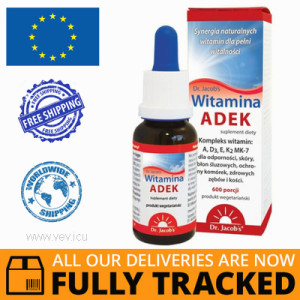 DR. JACOB'S VITAMIN ADEK 20ML - MADE IN POLAND - FREE SHIPPING 