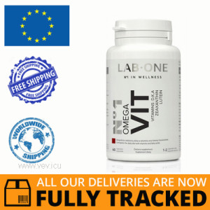 LAB ONE OMEGA VIT OMEGA 3 + VITAMINS D K A 60 CAPS - MADE IN POLAND - FREE SHIPPING 