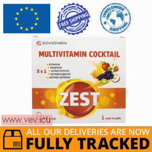 Zest Multivitamin Cocktail 14 sachets — Made in Italy — Free Delivery