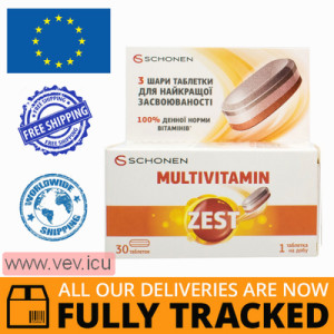 Zest Multivitamin 30 tablets — Made in Italy — Free Delivery