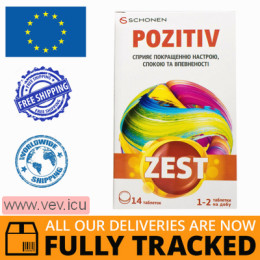 Zest Pozitiv 14 tablets — Made in Italy — Free Delivery
