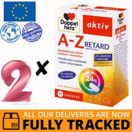 2 x DOPPELHERZ AKTIV A-Z RETARD 40 TABS — MADE IN GERMANY — FREE SHIPPING