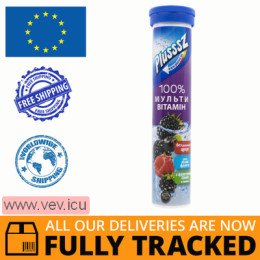 Plusssz Multivitamin Complex, with wild berry flavor, 20 effervescent tablets — Made in Poland — Free Delivery