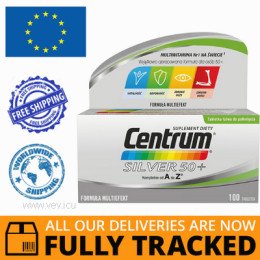 CENTRUM SILVER 50+, 100 TABS  - MADE IN POLAND - FREE SHIPPING 