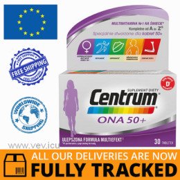 CENTRUM SHE 50+ 30 TABS  - MADE IN POLAND - FREE SHIPPING 