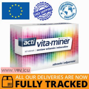 Acti Vita-miner, set of vitamins and minerals, 60 tablets — Made in Poland by Aflofarm — Free Delivery