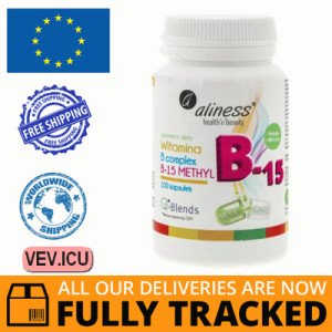 Aliness Vitamin B 15 Complex Methyl 100 capsules — Made in Poland — Free Delivery