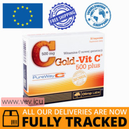 Olimp, Gold-Vit C Plus 500 mg, 30 capsules — Made in Poland — Free Delivery