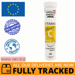 Swiss Energy Vitamin C 1000 mg, 20 effervescent tablets — Made in Bulgaria — Free Delivery