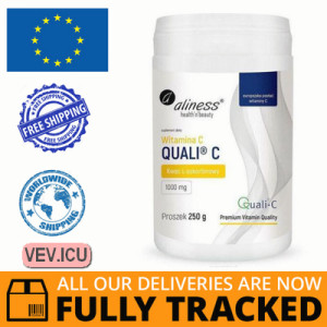 Aliness Quali-C Vitamin C 1000mg, powder 250g — Made in Poland — Free Delivery Aliness Quali-C Vitamin C 1000mg, powder 250g — Made in Poland — Free Delivery